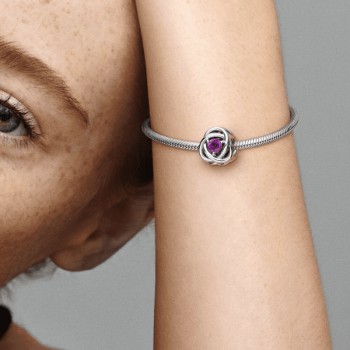 Charm Cerchio Eterno Viola Febbraio - 790065C02 - Febbraio - Pandora