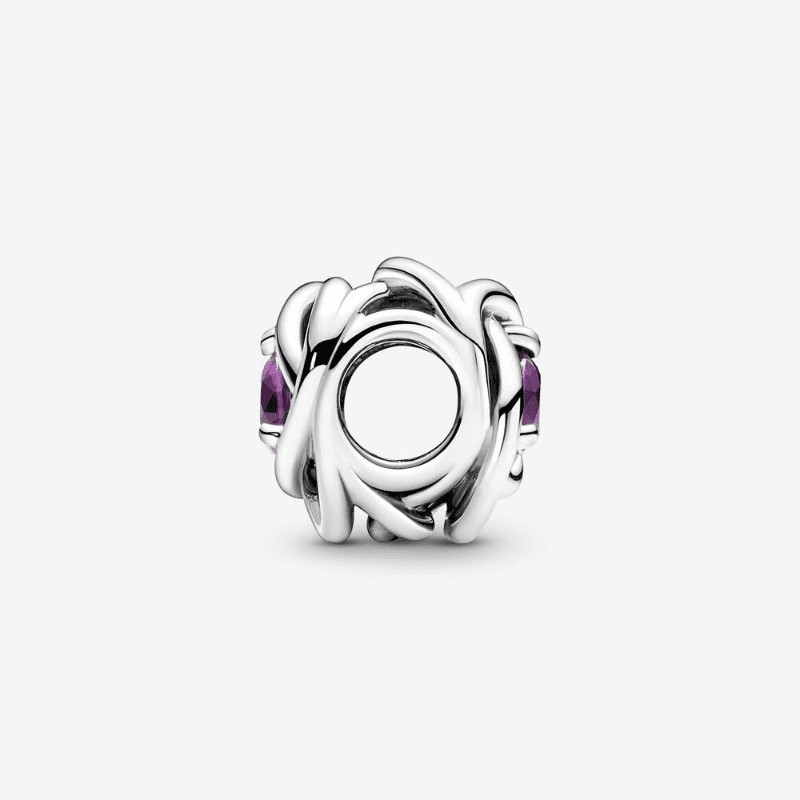 Charm Cerchio Eterno Viola Febbraio - 790065C02 - Febbraio - Pandora