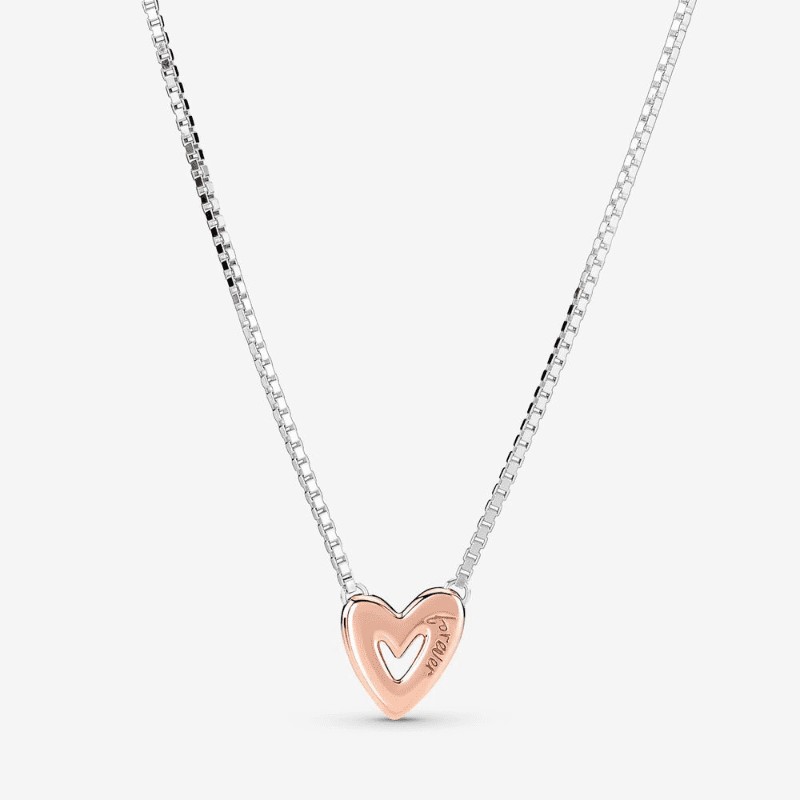 Collana Cuore Asimmetrico-380089C01