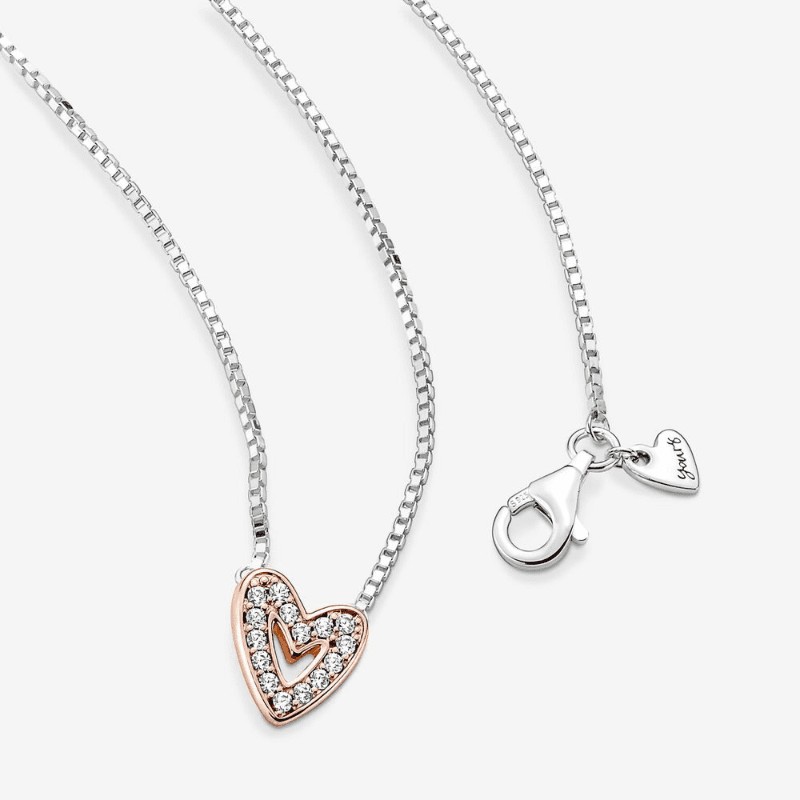 Collana Cuore Asimmetrico-380089C01
