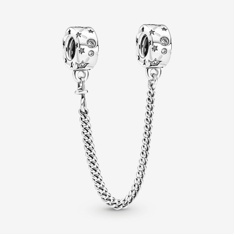 Charm Catena di Sicurezza Stelle - 790011C01 Charm Catena di Sicurezza Stelle - 790011C01