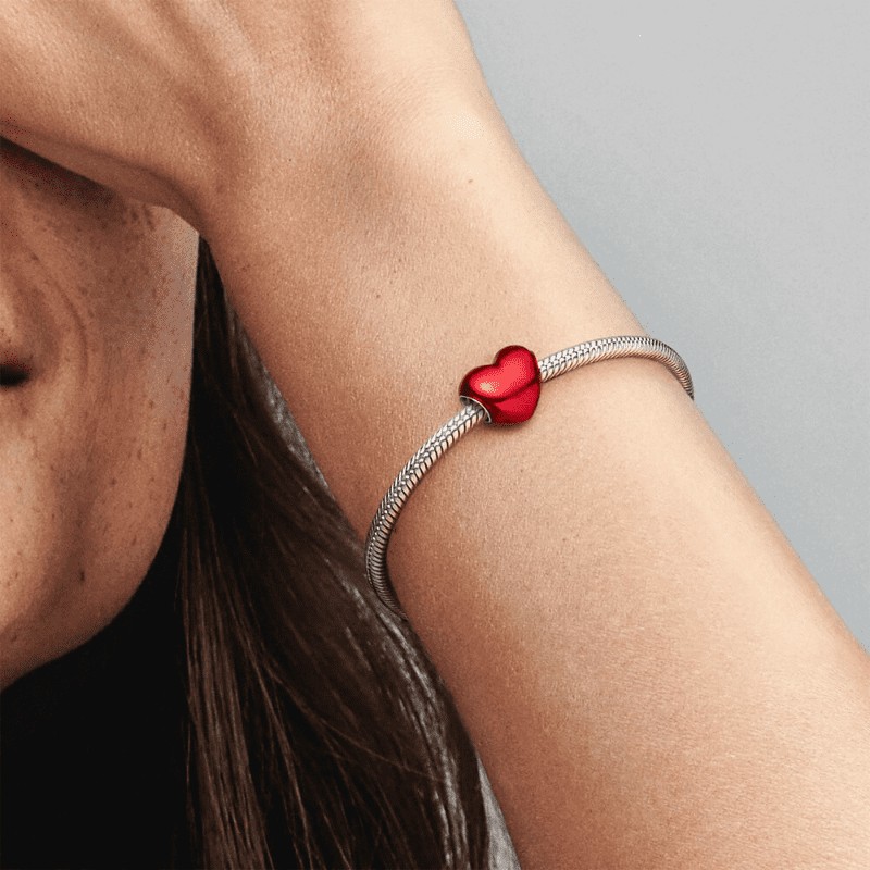 Charm Cuore Metallico Rosso - 799291C02