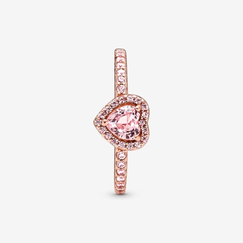 Anello Cuore in Rilievo Rosa-188421C04