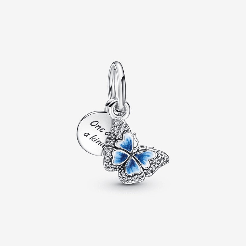 Charm Pendente Farfalla Blu - 790757C01 Charm Pendente Farfalla Blu - 790757C01