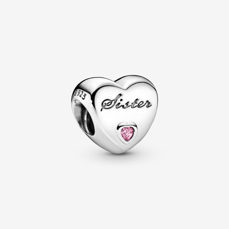 Charm a cuore Sorella - 791946PCZ - Pandora Charm a cuore Sorella - 791946PCZ - Pandora