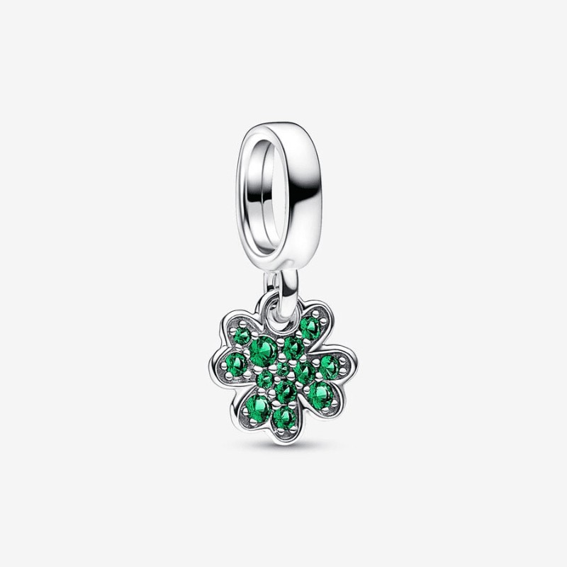 Charm Pendente Quadrifoglio Verde Piccolo - 792751C01 Charm Pendente Quadrifoglio Verde Piccolo - 792751C01