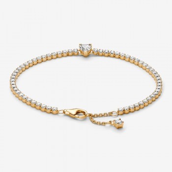 Bracciale Tennis Dorato con...