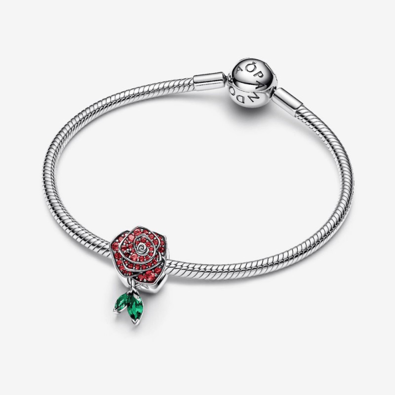Pandora - Charm Rosa Scintillante Rossa - 793201C02