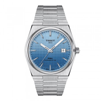 Tissot - orologio - uomo -automatico - prx - blu ghiaccio - T1374071135101- gradient
