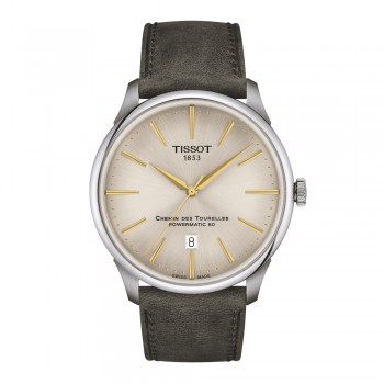 Chemin Des Tourrelles - tissot - 42 mm - T1394071626100 -orologio - automatico - avorio - uomo - classico - pelle verde