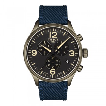 T1166173705701 - tissot - chrono xl - bronzo - tessuto blu - nero
