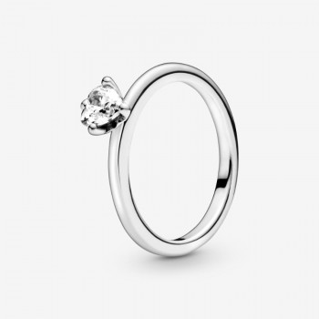 Anello solitario con cuore-198691C01