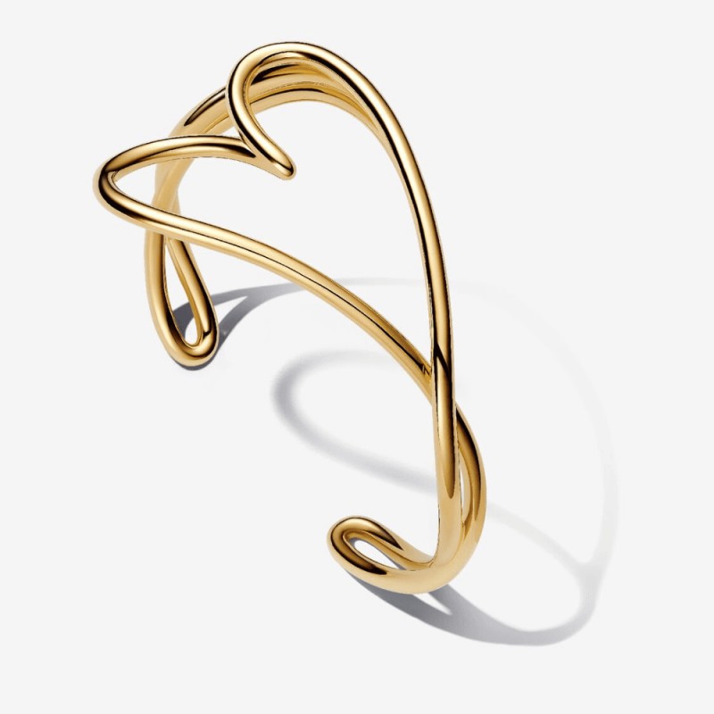 Bracciale Aperto Cuore Linea Sinuosa - pandora - 563808C00 Bracciale Aperto Cuore Linea Sinuosa - pandora - 563808C00