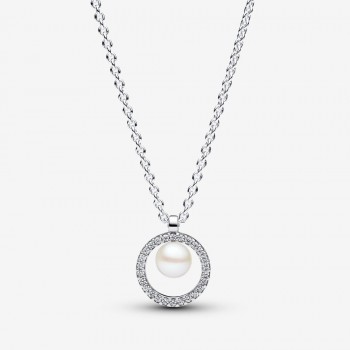 Collana con Perla d’Acqua Dolce Coltivata e Pavè-393165C01