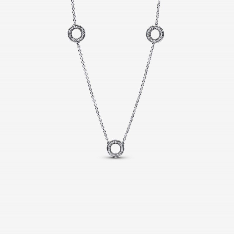 Collana Cerchi Pavè-393162C01 Collana Cerchi Pavè-393162C01
