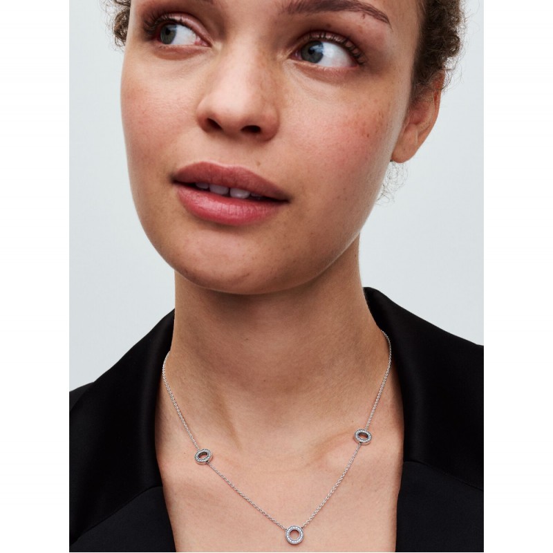 Collana Cerchi Pavè-393162C01
