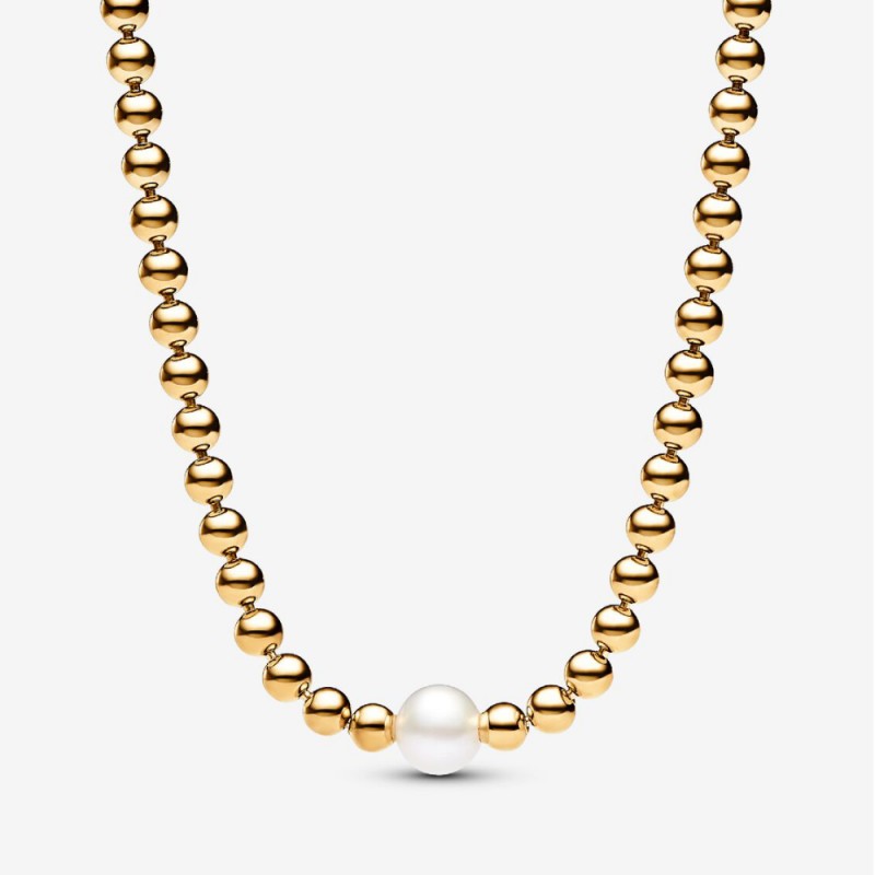 Collana con Perla d’Acqua Dolce Coltivata e Sfere-363176C01 Collana con Perla d’Acqua Dolce Coltivata e Sfere-363176C01