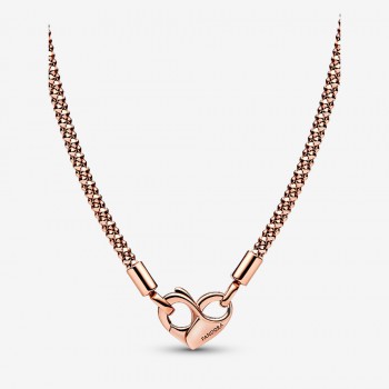 Collana Maglia Geometrica con Chiusura a Cuore-382451C00