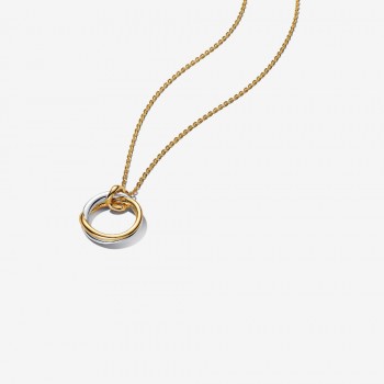 Collana Cerchio Fascia Intrecciata Bicolore-363882C00