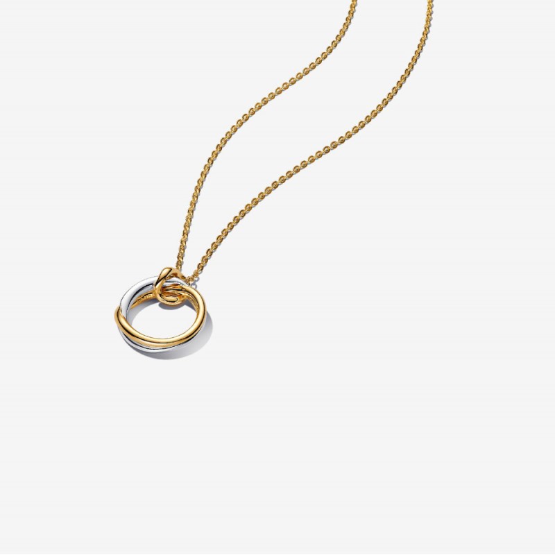 Collana Cerchio Fascia Intrecciata Bicolore-363882C00 Collana Cerchio Fascia Intrecciata Bicolore-363882C00