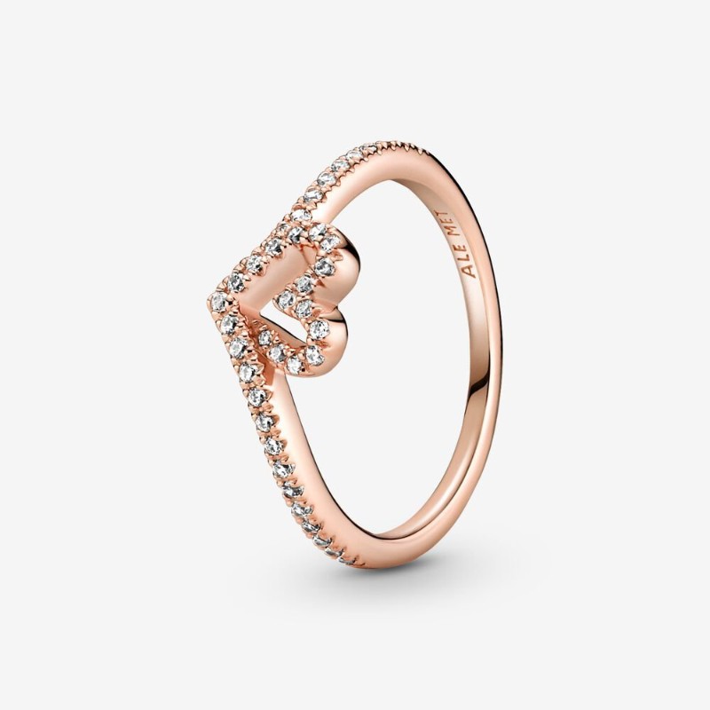 Anello con cuore chevron scintillante-189302C01 Anello con cuore chevron scintillante-189302C01