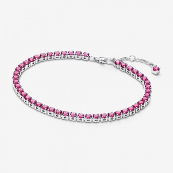Bracciale Tennis Cristalli Rosa Scuro-591469C04