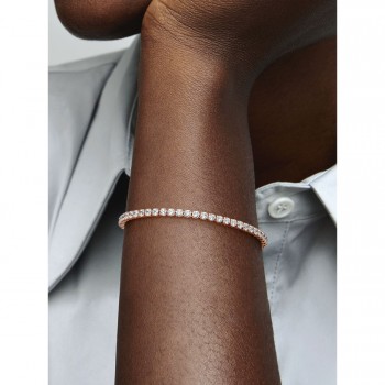 Bracciale Tennis Oro Rosa