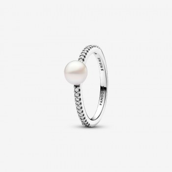 Anello Perla d’Acqua Dolce Coltivata e Pavè-193158C01