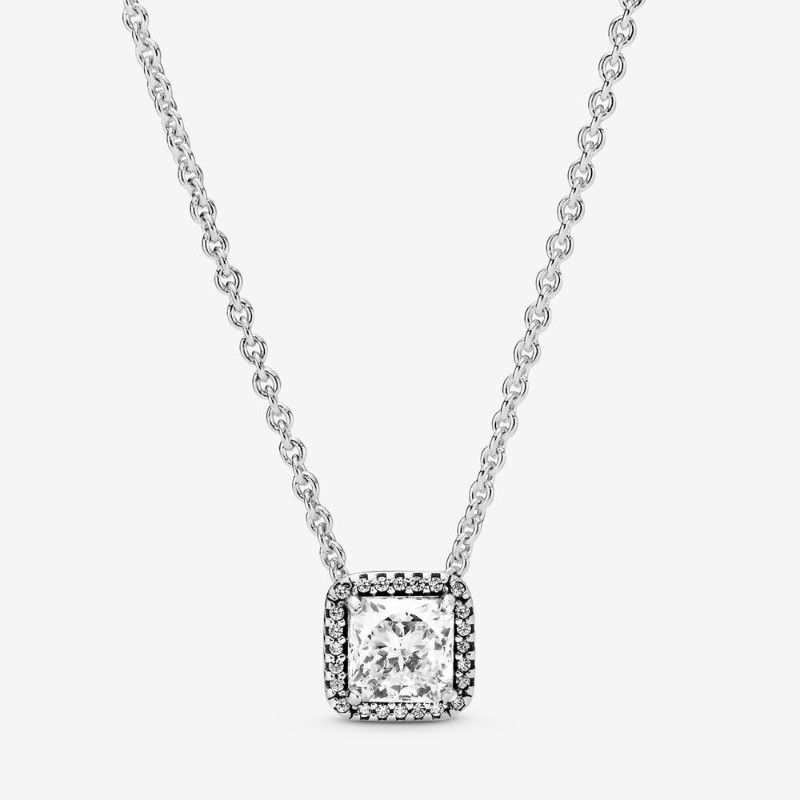 Collana con Punto Luce quadrato scintillante-396241CZ Collana con Punto Luce quadrato scintillante-396241CZ