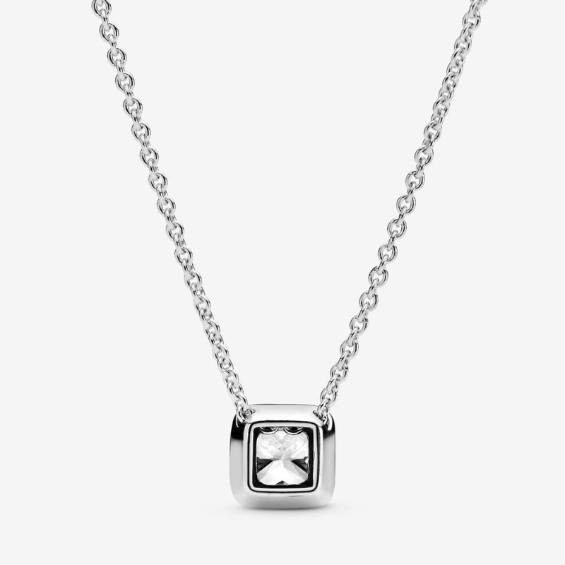 Collana con Punto Luce quadrato scintillante-396241CZ