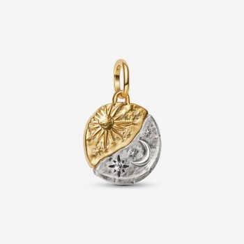 Charm Medallion Sole e Luna "Ad Astra Per Aspera"-763977C01