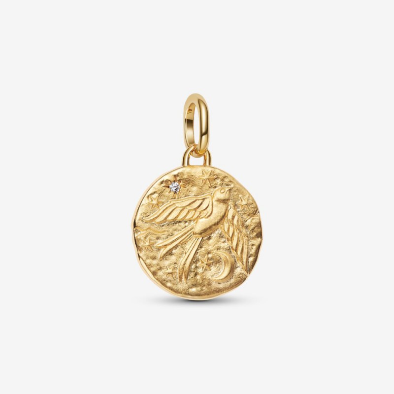Charm Medallion Rondine "Dum Vita Est Spes Est"-764082C01 Charm Medallion Rondine "Dum Vita Est Spes Est"-764082C01